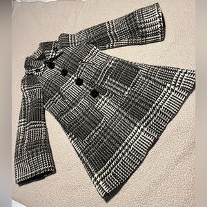 Size 2 -ABS Allen Schwartz Brown, Ivory and shimmers of Gold Vintage Coat